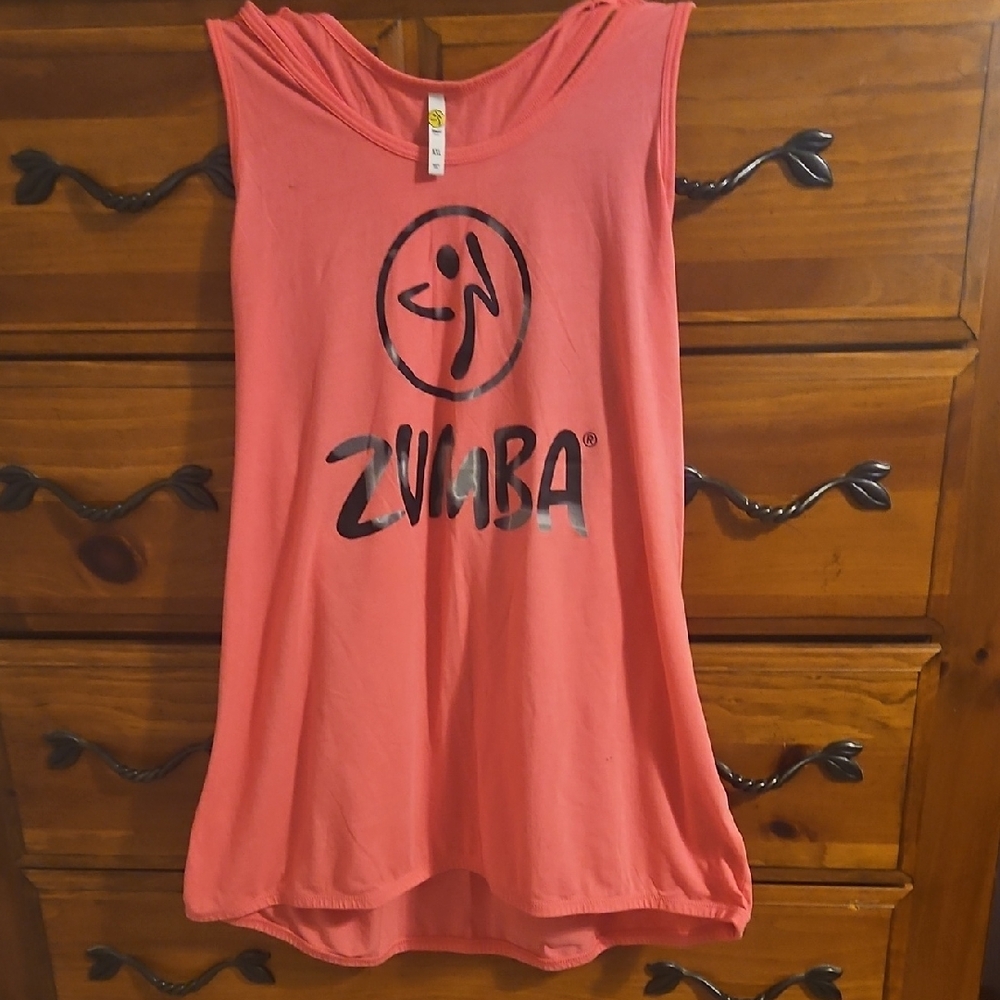Zumba Fitness Pink Sleeveless Relaxed Tank Top